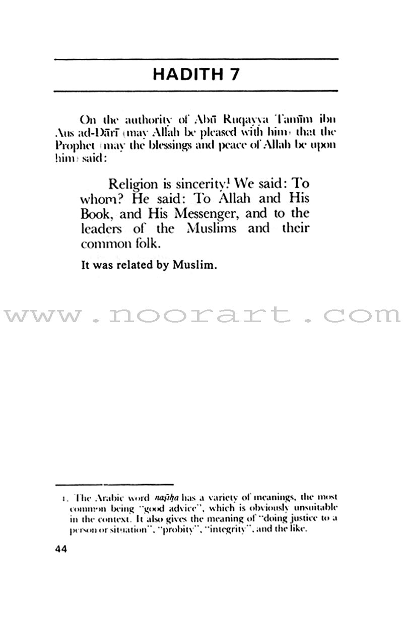 An-Nawawi's Forty Hadith