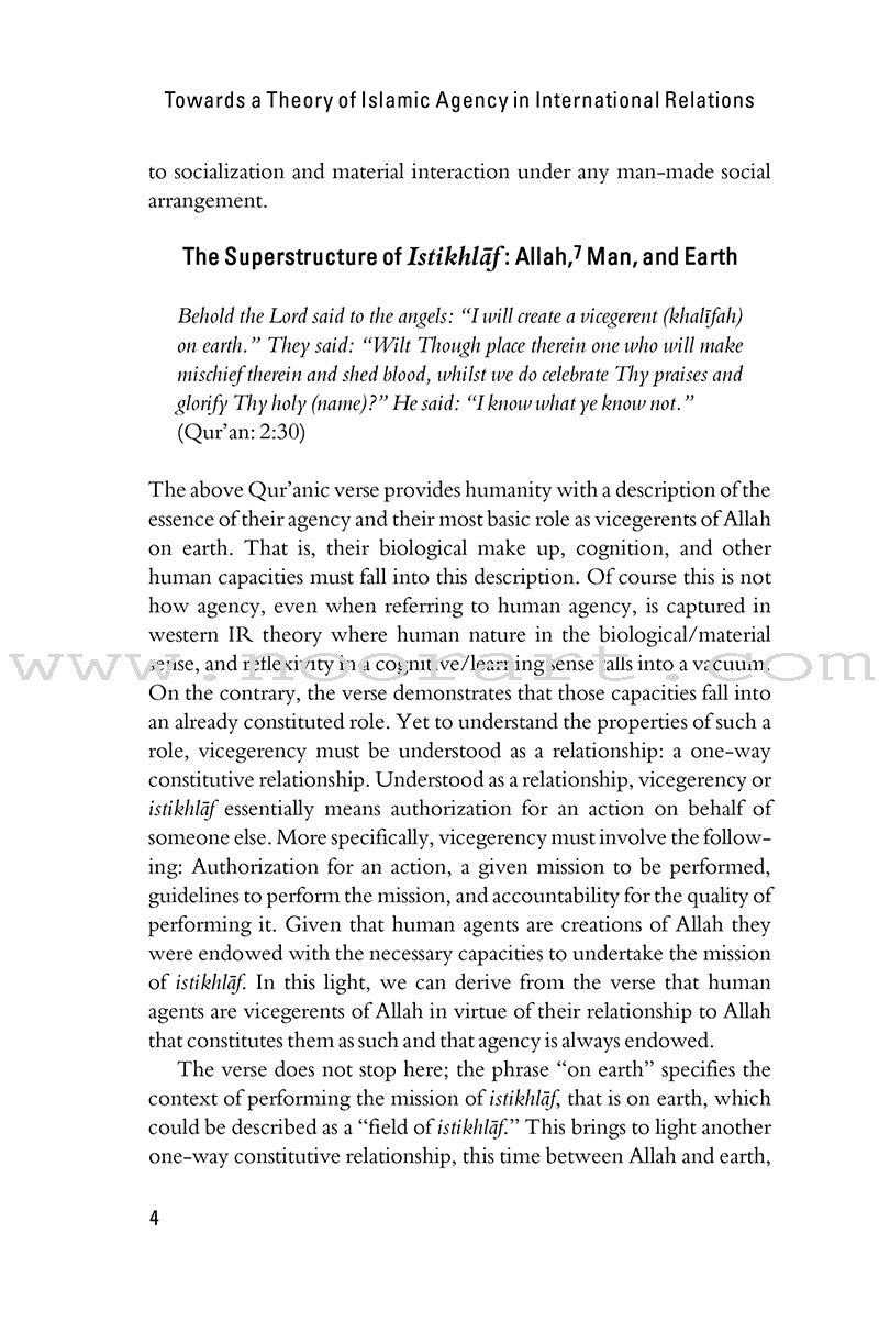 States Do Not Go to Heaven: Towards a Theory of Islamic Agency in International Relations