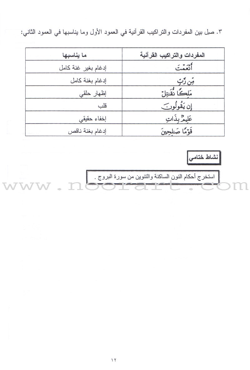 Summer Qur'anic Centers Curriculum: Level 5 (Males) منهاج المراكز القرآنية الصيفية