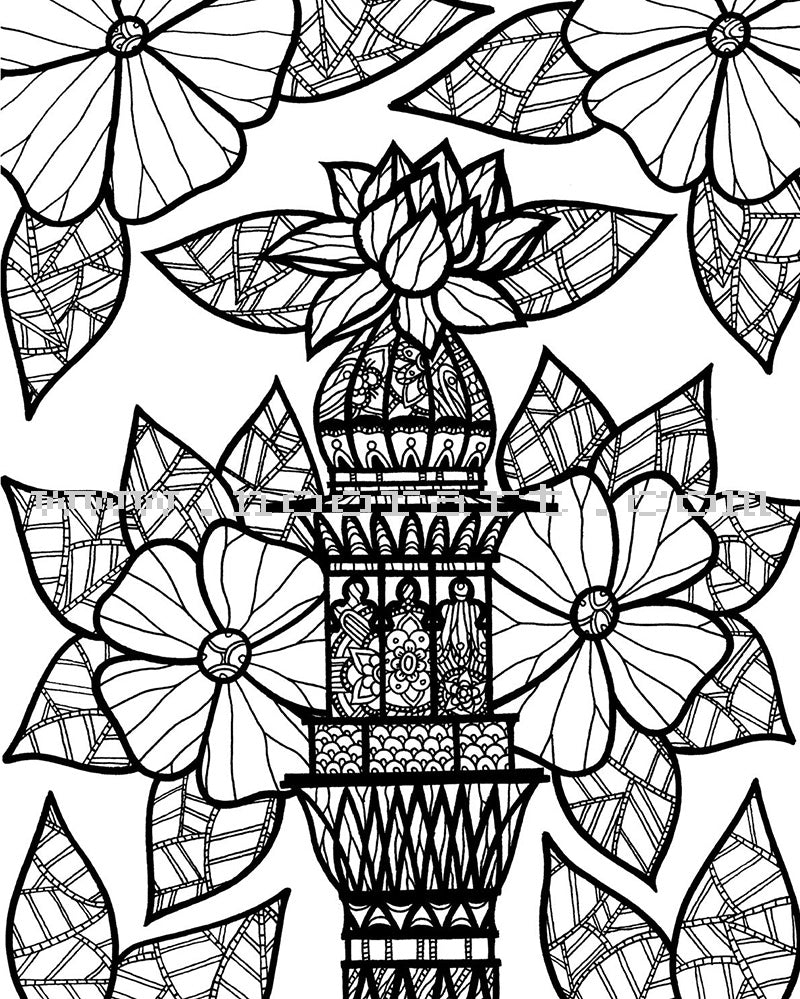 Vibrant Soul: Coloring Inspired by Rumi