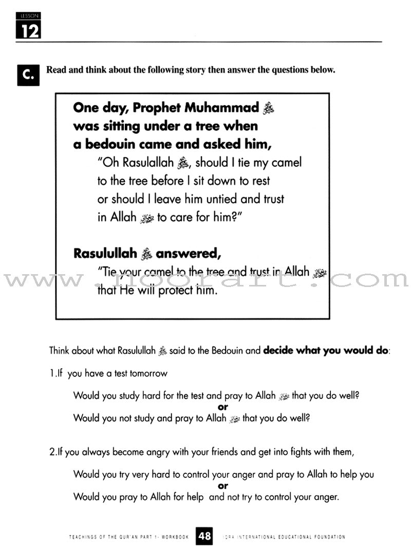 Teachings of the Qur'an Workbook: Volume 1