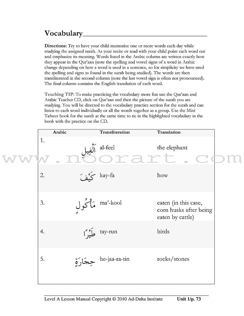 Lesson Manuals: Level A Part 2 (Unit 6-10)