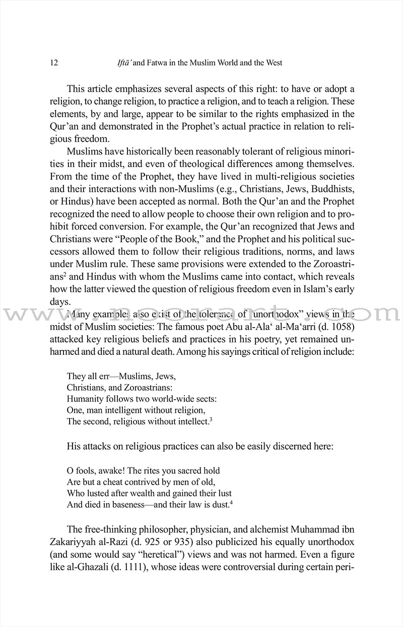 Ifta’ and Fatwa in the Muslim World and the West