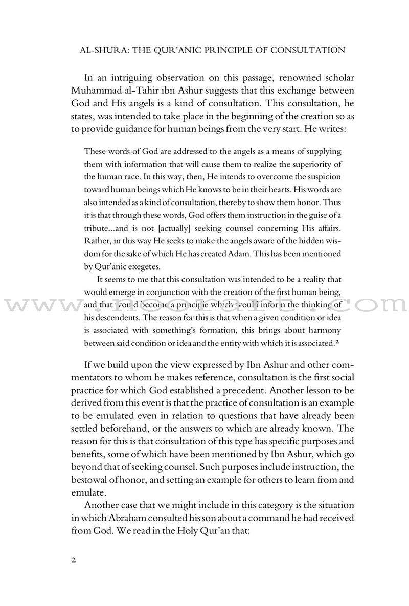 Al-Shura: The Qur'anic Principle of Consultation