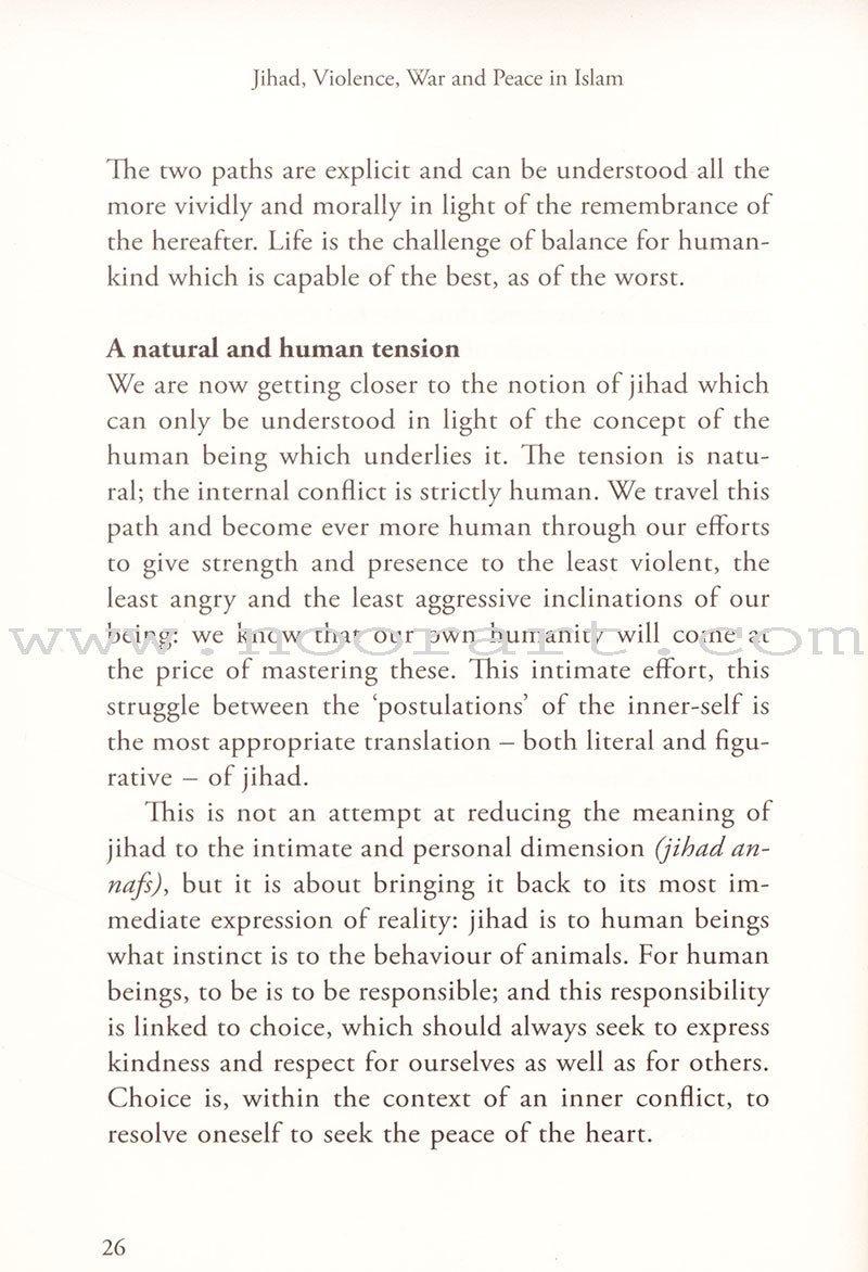 Jihad, Violence, War and Peace in Islam