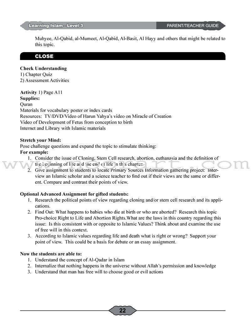 Learning Islam Teacher Guide: Level 3