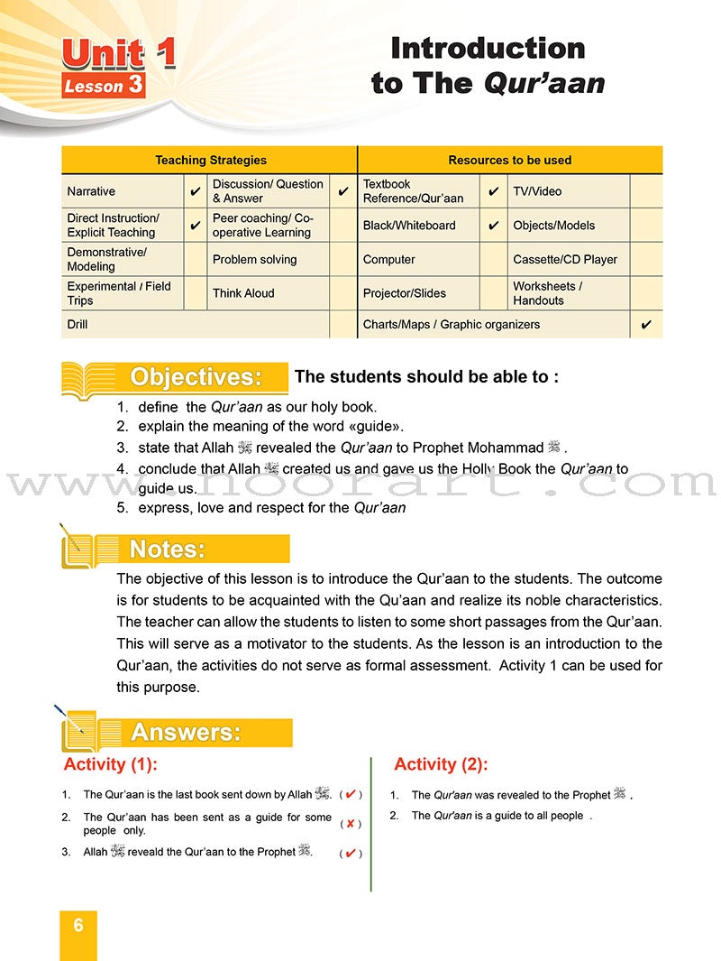 ICO Islamic Studies Teacher's Manual: Grade 1 (Light Edition)