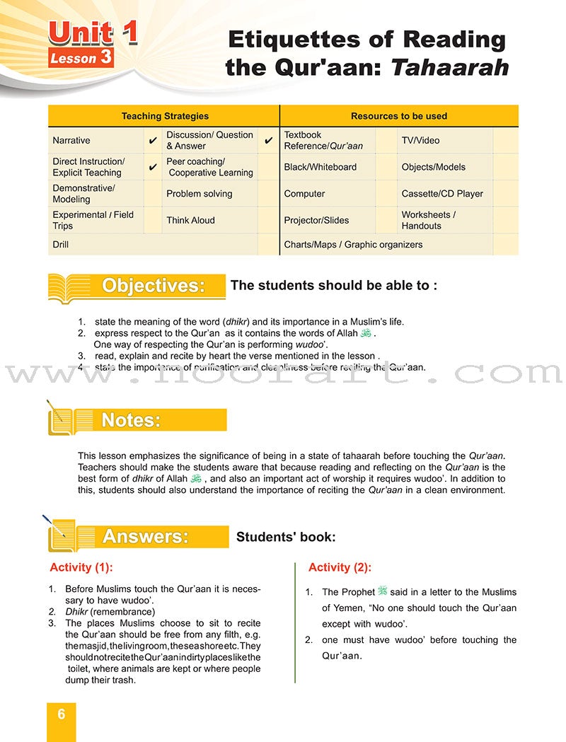 ICO Islamic Studies Teacher's Manual: Grade 3 (Light Edition)
