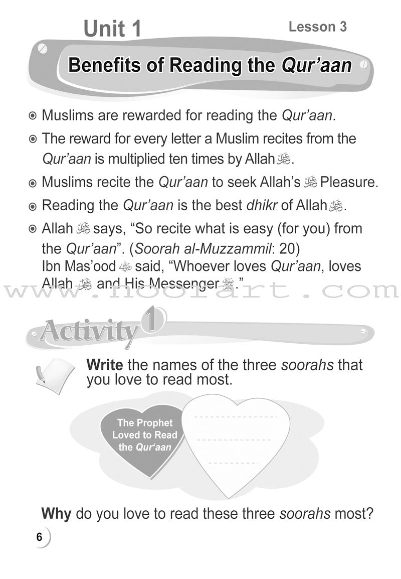 ICO Islamic Studies Workbook: Grade 2, Part 1