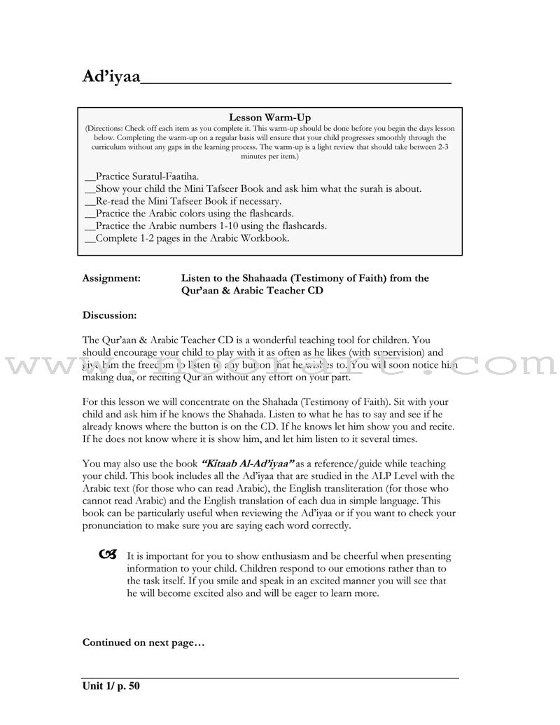 Lesson Manuals: Level ALP Part 2 (Unit 6-10)
