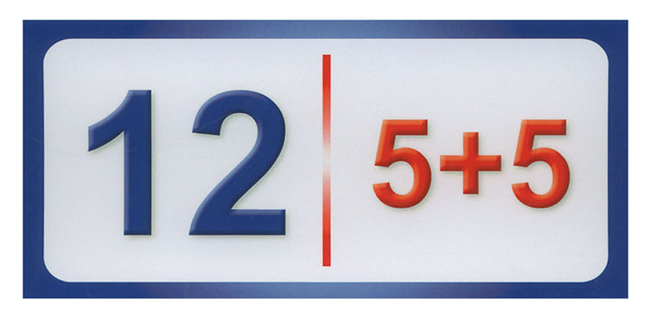 Sanabel Domino Flash Cards: Addition Numbers, 2 sets دومينو الجمع