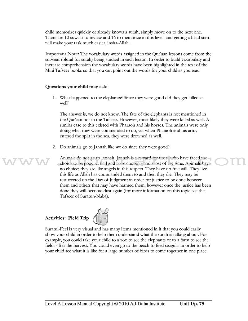 Lesson Manuals: Level A Part 2 (Unit 6-10)