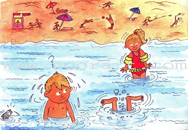 Grammar in Stories - Sun (Solar) Letters: On the Beach على الشاطئ