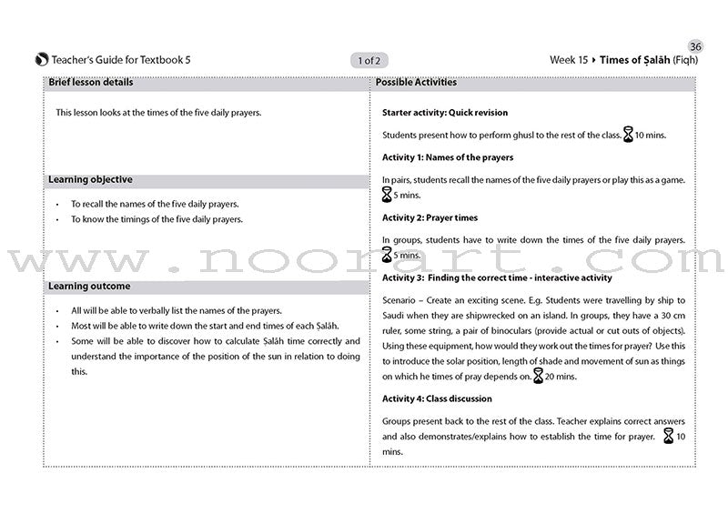 Safar Teacher's Guide for Islamic Studies: Level 5