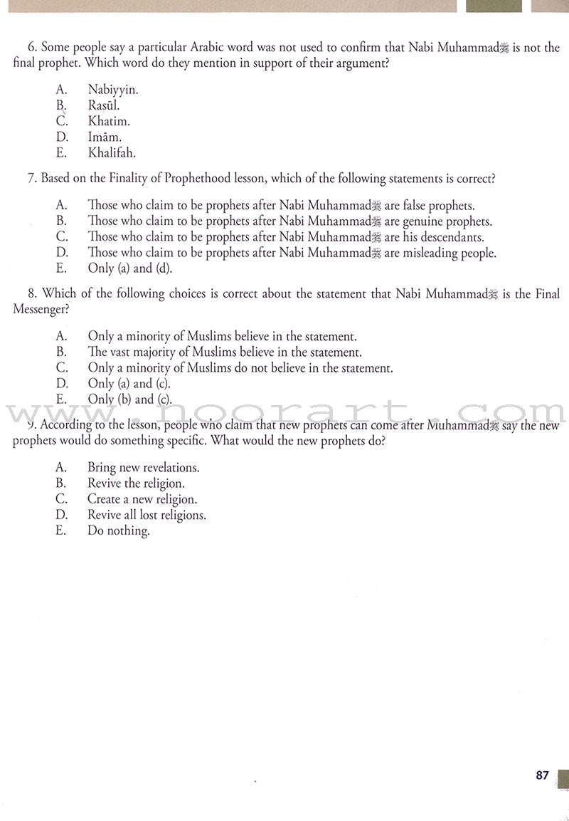 Weekend Learning Islamic Studies Workbook: Level 8 (Revised and Enlarged Edition)