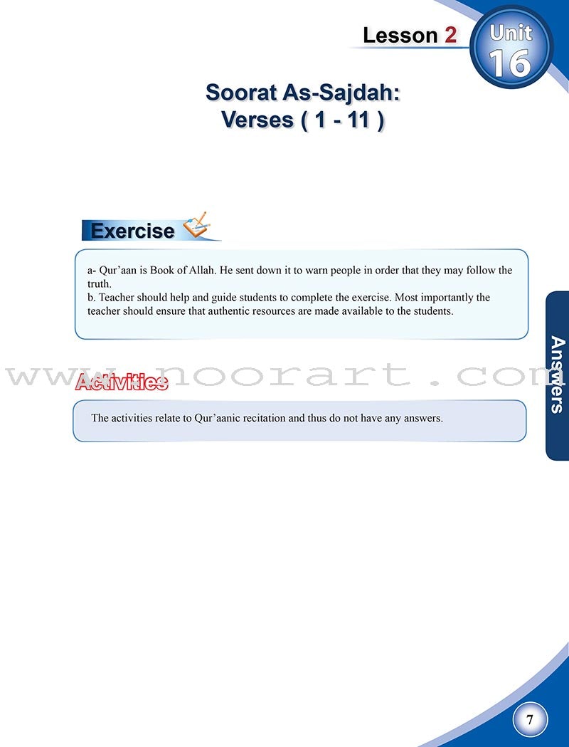 ICO Islamic Studies Teacher's Manual: Grade 7, Part 2