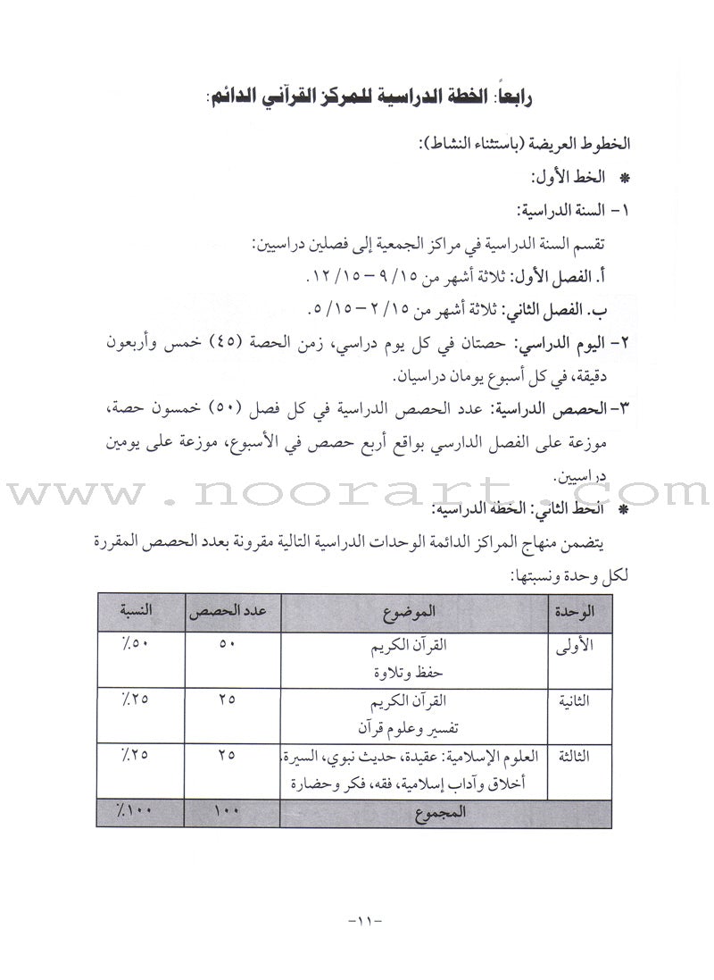 Summer and Permanent Qur'anic Centers Curriculum Teacher Book دليل المعلم لمناهج المراكز القرآنية الدائمة والصيفية