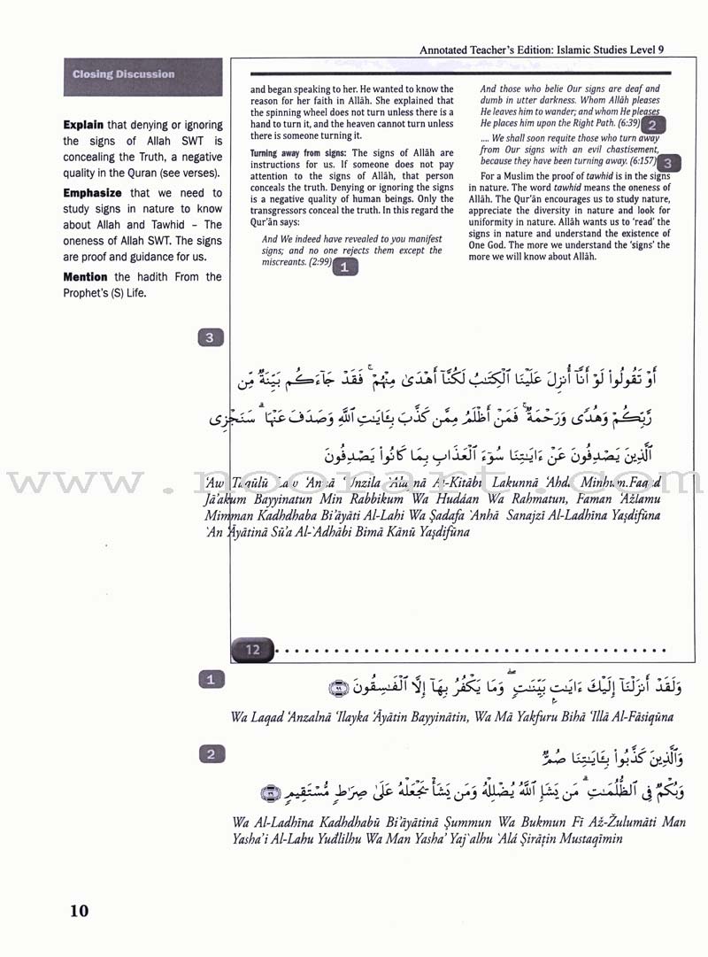 Weekend Learning Islamic Studies: Teacher Guide Level 9 (With USB)