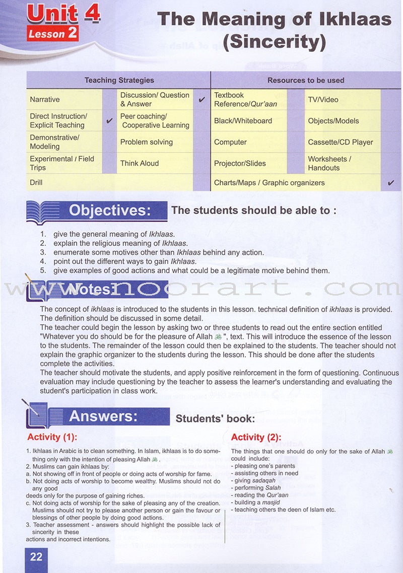 ICO Islamic Studies Teacher's Manual: Grade 3 (Light Edition)