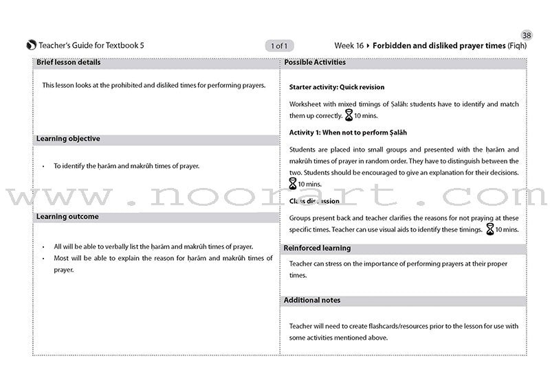 Safar Teacher's Guide for Islamic Studies: Level 5