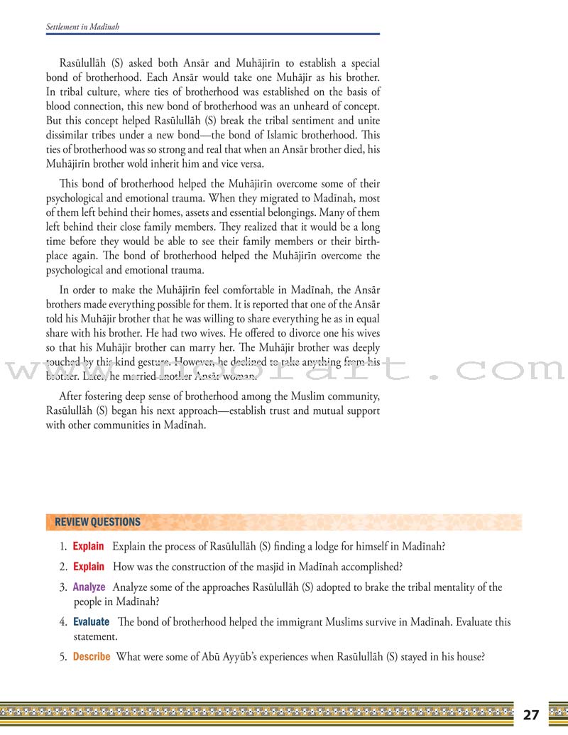 Life of Rasulullah (Madinah Period)