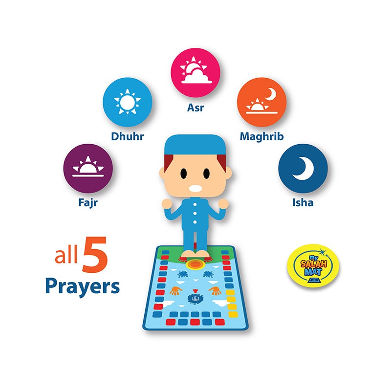 My Salah Mat (Original) - Educational Interactive Prayer Mat - With Free Gift of One-Year Subscription to Noorart App
