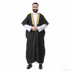 Traditional Arabic men's bisht cloak in black

