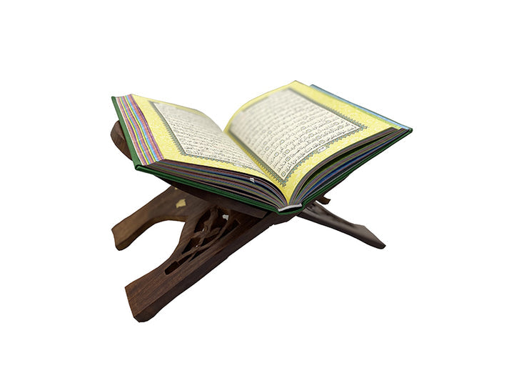 Holy Quran - Spectrum colors (Colors May Vary) ( 5.5 * 7.8) with Quran Holder (13 * 7)