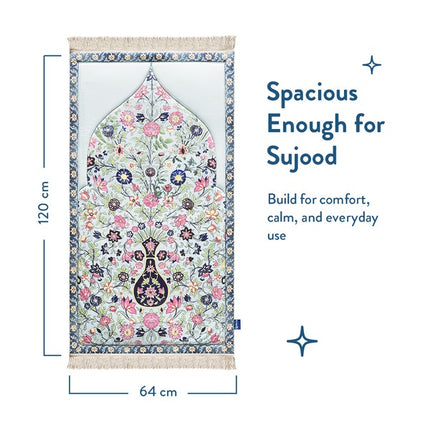 Spring Flowers Premium Prayer Mat – Luxurious & Cushioned | Urban Rugs