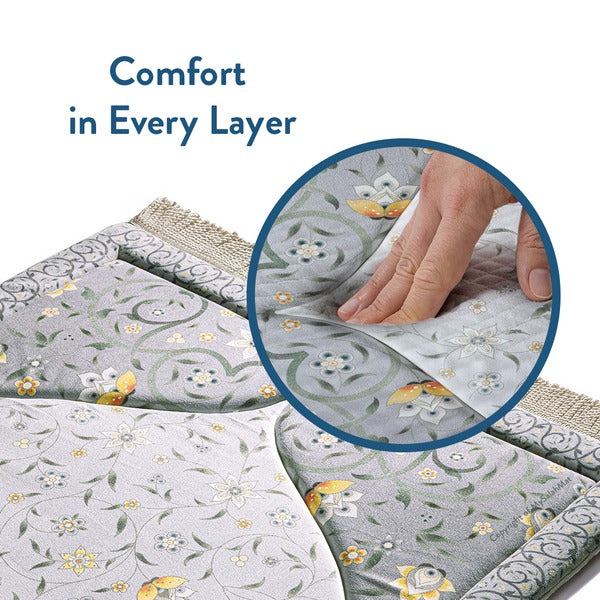 Yellow Lotus Premium Prayer Mat – Luxurious & Cushioned | Urban Rugs