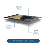 Dark Arabic Calligraphy Premium Prayer Mat | Urban Rugs