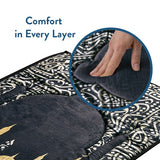 Dark Arabic Calligraphy Premium Prayer Mat | Urban Rugs