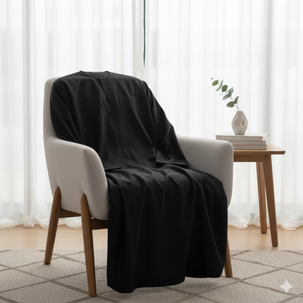 Omani/Emerati Dishdasha – Mens Omani/Emirati Style Thobe Classic - Full Length Long Sleeve Islamic Jubbah's - Black