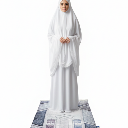 Women's Prayer Dress 2 Pieces (Without Sleeves) - Plain White