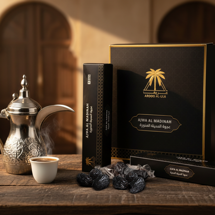 Ajwa Al Madina Dates – 12 Packs (7 Pieces Each) – Premium Quality from Madina Saudi Arabia
