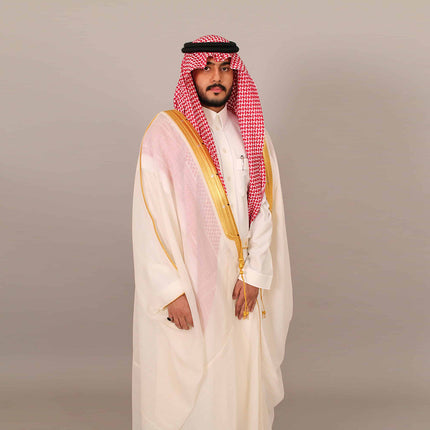 Regal traditional bisht in black, white, gray, brown, beige

