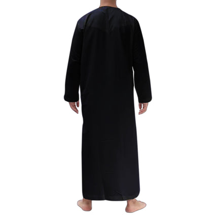 Durable polyester Omani dishdasha with two pockets

