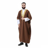 Traditional Arabic Men's Bisht - Luxury Outer Cloak for Special Occasions