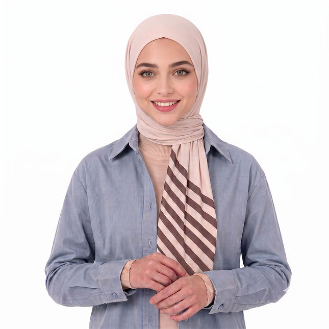 Ecardin Combed Striped Shawl – Elegant Shawl Wrap for Any Occasion