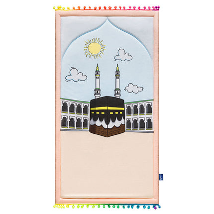 Midday in Mecca kids padded prayer mat – soft and colorful

