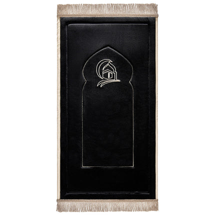 Black Kaaba Embroidery Prayer Mat