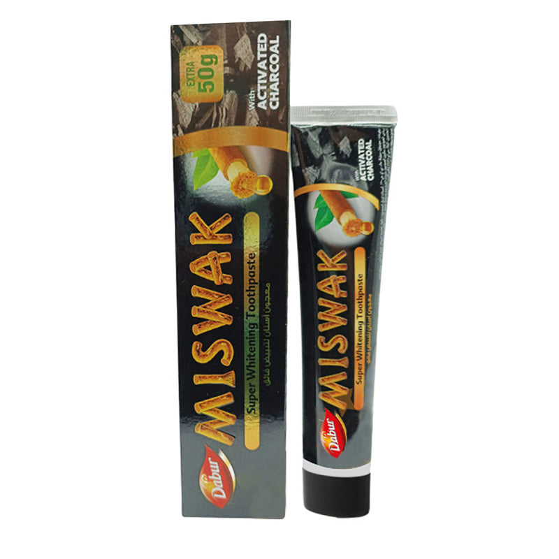 Dabur Miswak Herbal Toothpaste with Activated Charcoal (Net Weight: 120g + 50g Free)