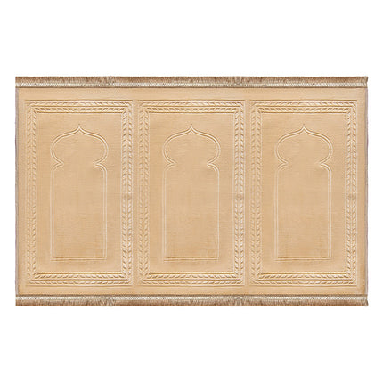 Trio Beige Jama'ah Prayer Mat