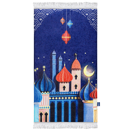 Almadina Original prayer mat with chenille fabric and foam padding

