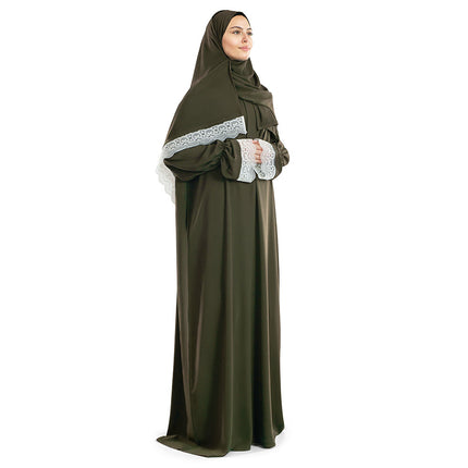 Evergreen Lace Islamic Prayer Wear
