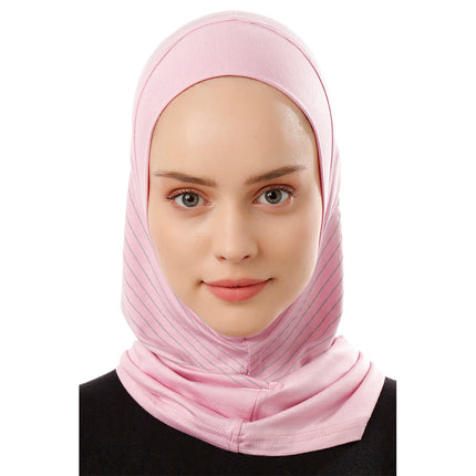 Striped Sports Beret - Ecardin: The Perfect Turkish Amira Hijab