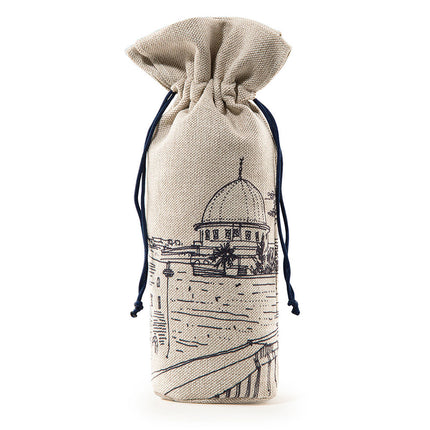 Al-Quds portable travel prayer mat folded in compact bag

