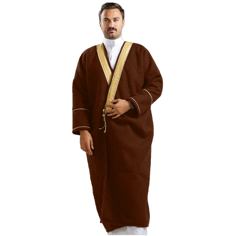 Farwa Bisht style - Warm Winter Fur Coat - Cloak Arab Dress - Mens Khaleeji Islamic Arabian High-Quality Farwa – 4 Different Colors