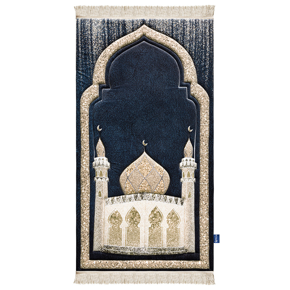 Blue Shimmer Premium Prayer Mat