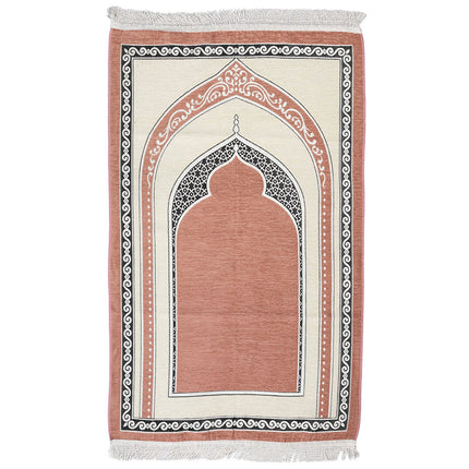 Premium Velvet Prayer Rug – Elegant Islamic Design with Multiple Color Options